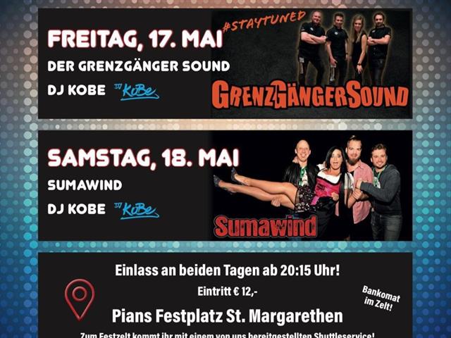Plakat Zeltfest Pians 17. und 18. Mai 2024